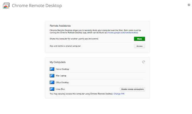 Chrome Remote Desktop