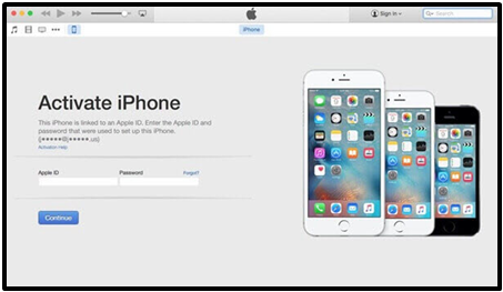 Activation through iTunes