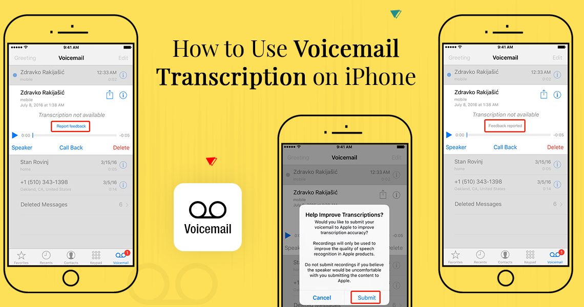 use Voicemail transcription on iPhone