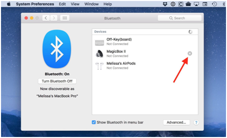 Bluetooth unpairing